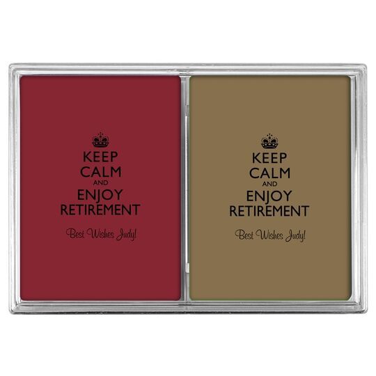 Keep Calm and Enjoy Retirement Double Deck Playing Cards